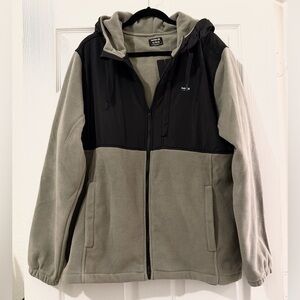 NWT Hurley Men's Black and Green Hooded Fleece Performance Jacket